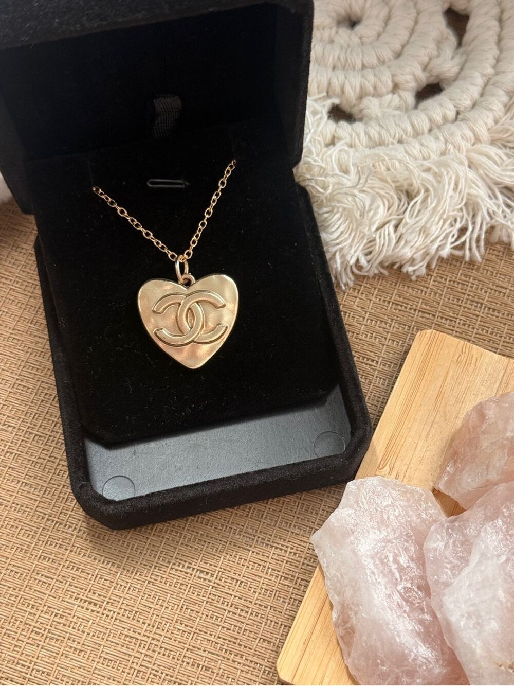 ONLY 1! Vintage CC heart logo Upcycled Necklace